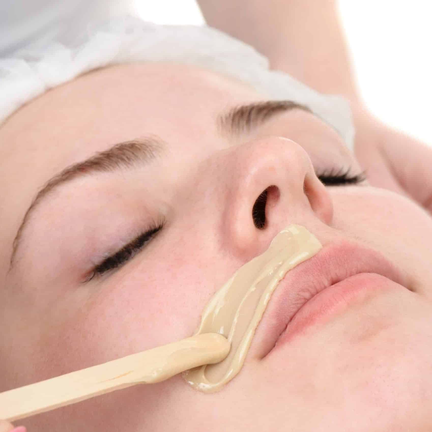 model upper lip waxing