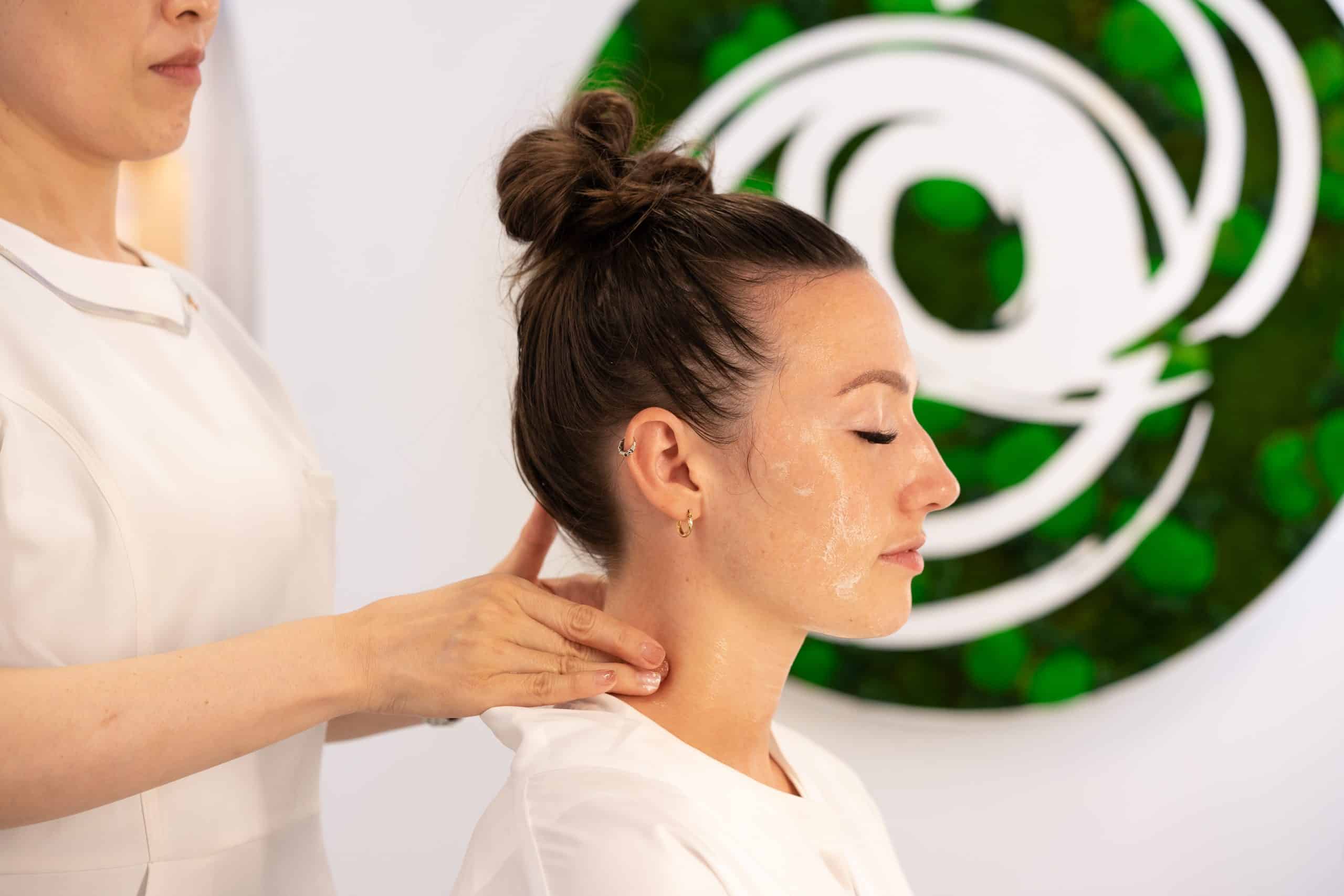 Facial Massage client