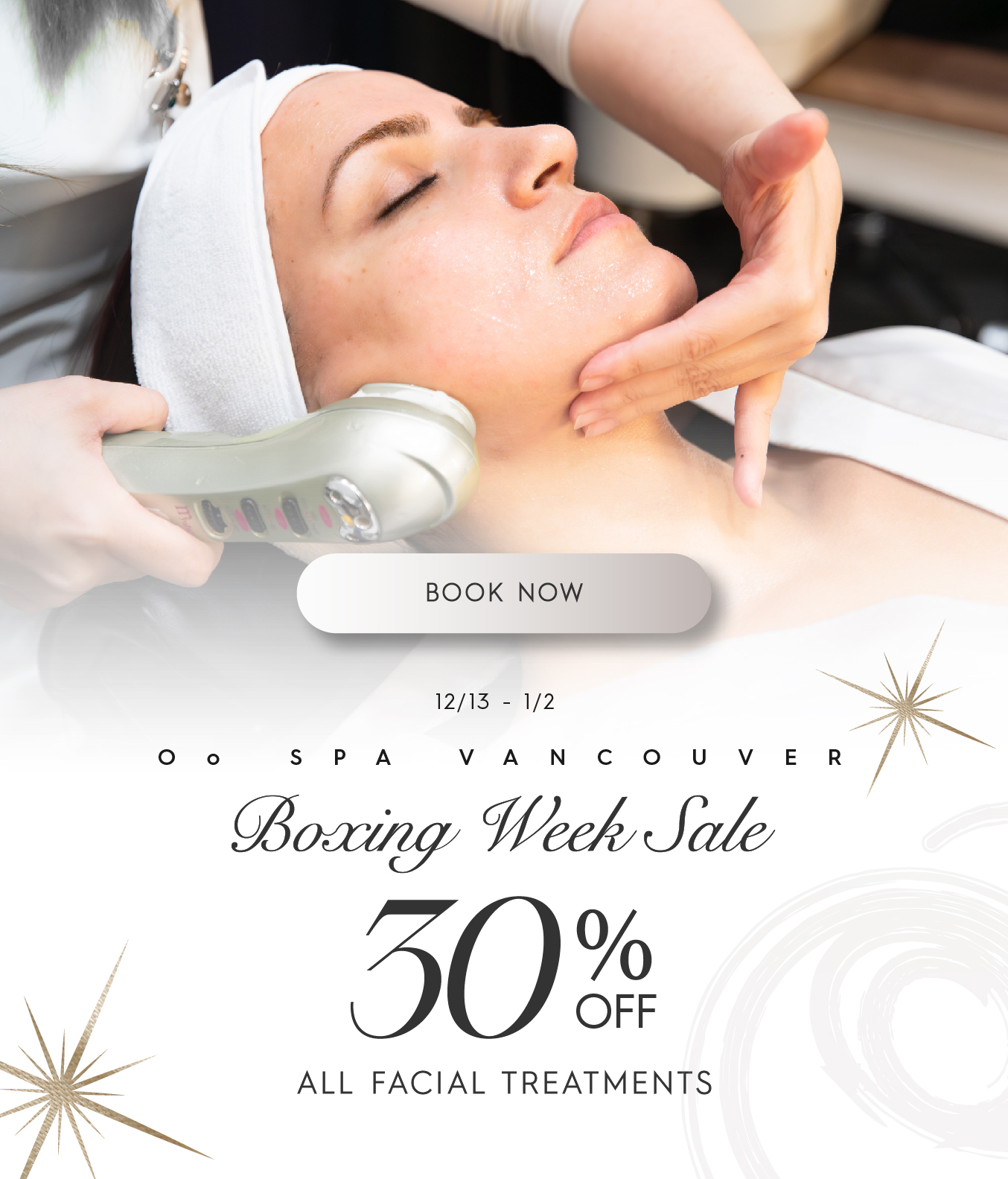 facial promotional banner for boxing week