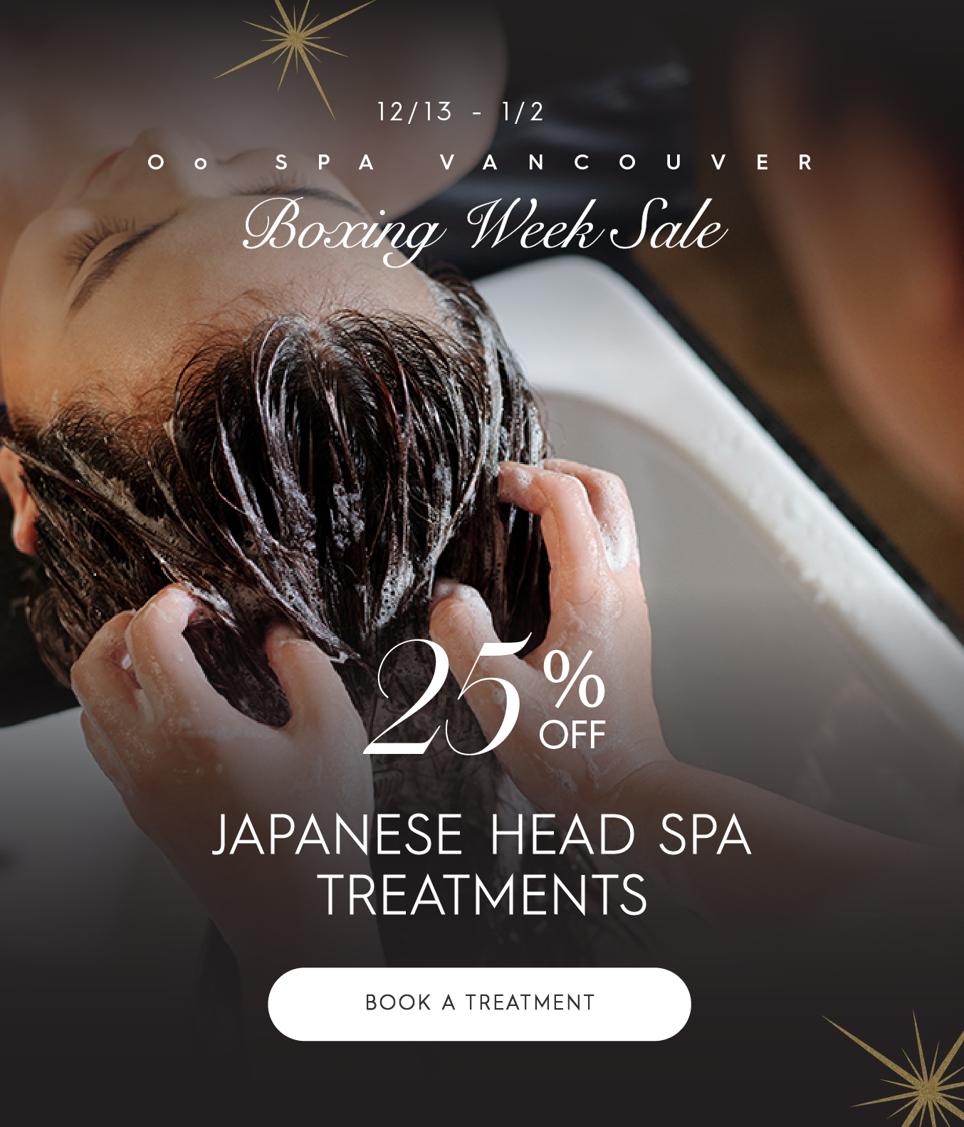 head spa service boxing week promotional banner